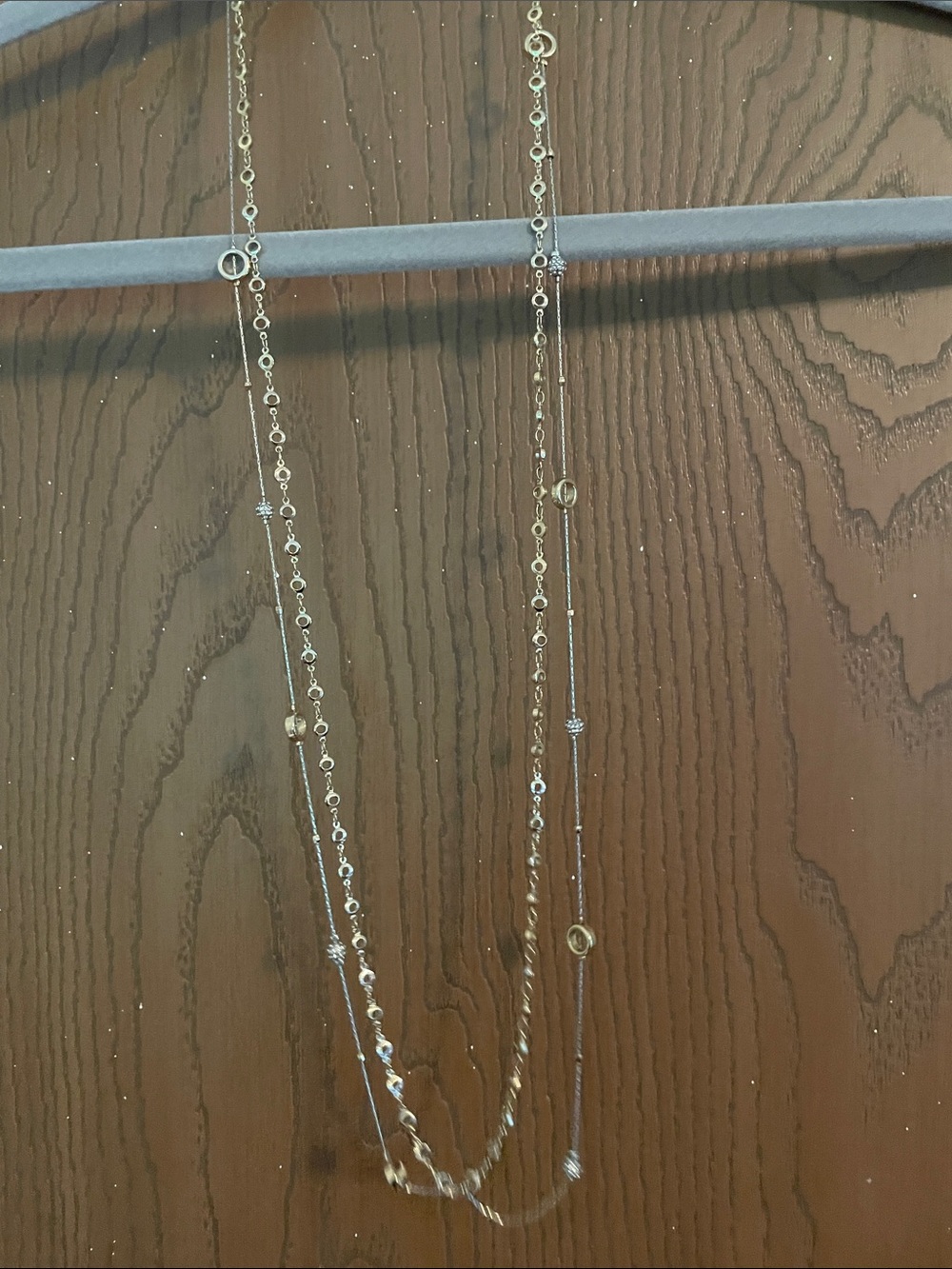 WHBM two tone layered necklace